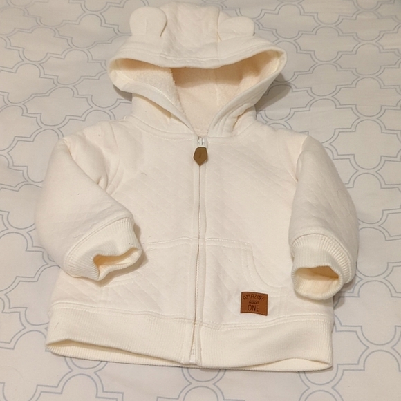 Carter's Other - Simple Joys by Carter Baby Hooded Jacket Sweater Sherpa Lining 3-6 M NWOT